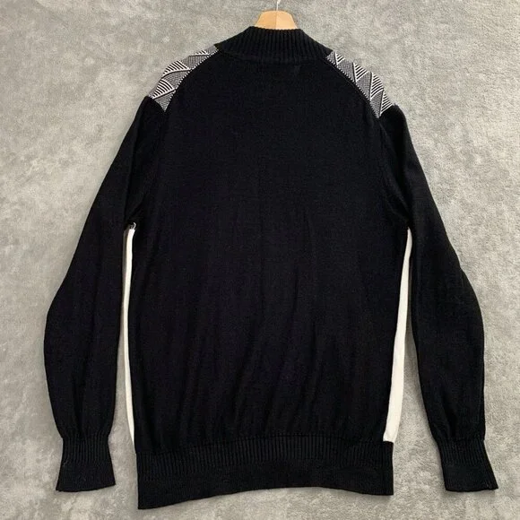 Sean John Jacket Mens XL Jacquard Zip-Up Cardigan Sweater Casual Preppy Knit - Picture 10 of 11